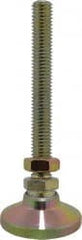 Gibraltar - 1/2-13 Bolt Thread, Studded Pivotal Stud Mount Leveling Pad & Mount - 5,000 Max Lb Capacity, 1-7/8" Base Diam - Exact Tooling