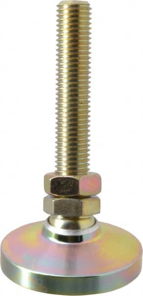 Gibraltar - 3/4-10 Bolt Thread, Studded Pivotal Stud Mount Leveling Pad & Mount - 7,400 Max Lb Capacity, 3" Base Diam - Exact Tooling