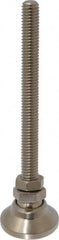 Gibraltar - 3/8-16 Bolt Thread, Studded Pivotal Stud Mount Leveling Pad & Mount - 3,750 Max Lb Capacity, 1-1/4" Base Diam - Exact Tooling