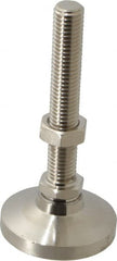 Gibraltar - 5/8-11 Bolt Thread, Studded Pivotal Stud Mount Leveling Pad & Mount - 6,000 Max Lb Capacity, 2-1/2" Base Diam - Exact Tooling
