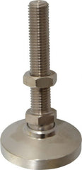 Gibraltar - 3/4-10 Bolt Thread, Studded Pivotal Stud Mount Leveling Pad & Mount - 7,400 Max Lb Capacity, 3" Base Diam - Exact Tooling