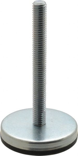Gibraltar - 1/2-13 Bolt Thread, Stud Mount Leveling Pad & Mount - 500 Max Lb Capacity, 2.8" Base Diam, 4" Thread Length - Exact Tooling
