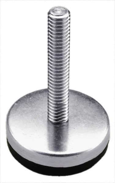 Gibraltar - 1/2-13 Bolt Thread, Stud Mount Leveling Pad & Mount - 250 Max Lb Capacity, 2.4" Base Diam, 4" Thread Length - Exact Tooling