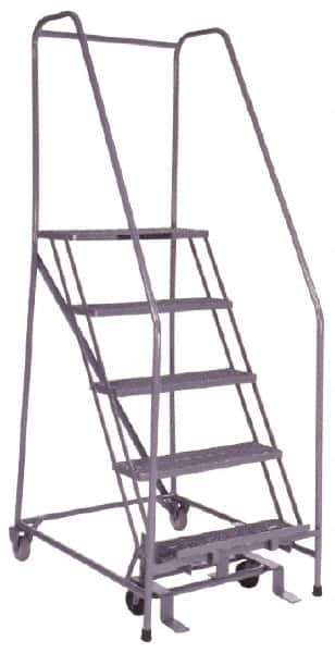 Cotterman - 80" 5 Step Ladder - 350 Lb Capacity, 50" Platform Height, 30" Base Width x 40" Depth, Grip Strut - Exact Tooling