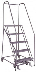 Cotterman - 80" 5 Step Ladder - 350 Lb Capacity, 50" Platform Height, 30" Base Width x 40" Depth, Grip Strut - Exact Tooling
