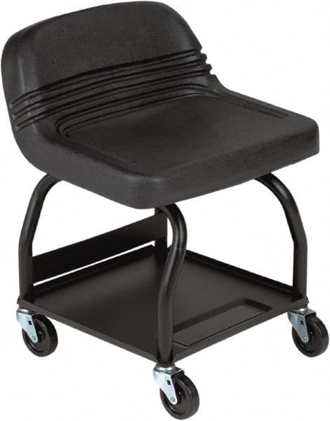 Whiteside - 480 Lb Capacity, 4 Wheel Creeper Seat - Steel, 24" High x 18" Wide - Exact Tooling