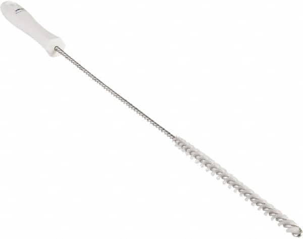 Vikan - 0.4" Diam Polyester Valve Brush - 19-5/8" OAL, 5-11/16" Head Length, Polypropylene & Stainless Steel Handle - Exact Tooling