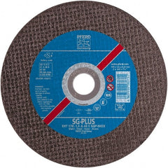 PFERD - 4-1/2" 60 Grit Aluminum Oxide Cutoff Wheel - 0.03" Thick, 7/8" Arbor, Use with Angle Grinders - Exact Tooling