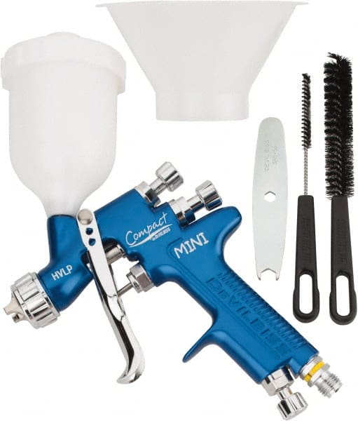 DeVilbiss - Gravity Feed High Volume/Low Pressure Paint Spray Gun - 100 Max psi, For High Solids, Industrial Automotive, Waterborne - Exact Tooling