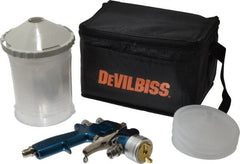 DeVilbiss - Siphon Feed High Volume/Low Pressure Paint Spray Gun - 24 oz Capacity, 100 Max psi, 13 to 23 CFM, For Enamels, Epoxies, Lacquers, Polyurethanes, Primers, Sealers, Stains, Varnishes - Exact Tooling