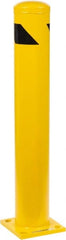 PRO-SAFE - 5-1/2" Diam x 36" High, Steel Bollard - 8" Wide x 8" Long Mounting Plate - Exact Tooling