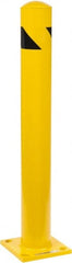 PRO-SAFE - 4-1/2" Diam x 36" High, Steel Bollard - 8" Wide x 8" Long Mounting Plate - Exact Tooling