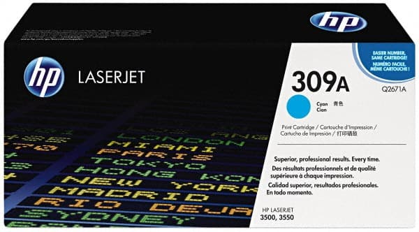 Hewlett-Packard - Cyan Toner Cartridge - Use with HP Color Laser Jet 3500, 3550 - Exact Tooling