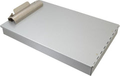 Saunders - 14-1/4 Inch Long x 9-3/4 Inch Wide x 3-1/2 Inch High, Clip Board - Silver - Exact Tooling