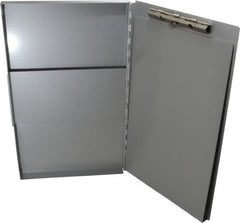 Saunders - 14-1/2 Inch Long x 9 Inch Wide x 1 Inch High, Clip Board - Silver - Exact Tooling