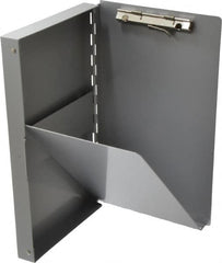 Saunders - 10 Inch Long x 6 Inch Wide x 1 Inch High, Clip Board - Silver - Exact Tooling