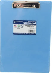 Saunders - 12-1/2 Inch Long x 9 Inch Wide x 1/2 Inch High, Clip Board - Ice Blue - Exact Tooling
