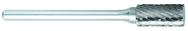 SE-53 -- 3/16 x 9/32 LOC x 1/8 Shank x 1-1/2 OAL Egg Shape Carbide Medium Tough Cut Burr - Exact Tooling