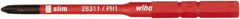 Wiha - #1, Phillips Screwdriver Bit - 75mm OAL - Exact Tooling