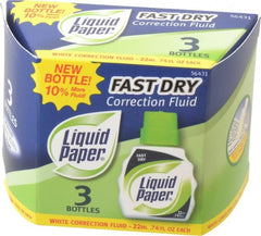 Paper Mate Liquid Paper - Fast Dry Correction Fluid - 22 ml - Exact Tooling