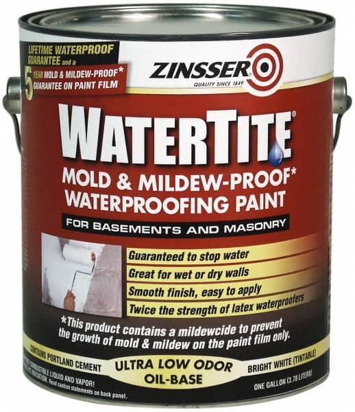 Zinsser - 1 Gal Bright White Semi Gloss Finish Latex Paint - 75 Sq Ft per Gal, Interior/Exterior, <400 gL VOC Compliance - Exact Tooling