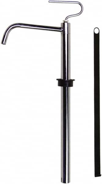 Value Collection - 3/4" Outlet, Steel Hand Operated Drum Pump - 4 oz per Stroke, 18-1/2" OAL, For Petroleum Based Products - Exact Tooling