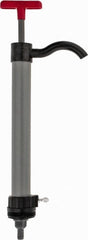 Value Collection - 19/32" Outlet, PVC Hand Operated Drum Pump - 8 oz per Stroke, 22" OAL, For Water Based Fluids, Light Oils, Mild Acids & Corrosive Soaps, Detergents, Waxes, Deodorants - Exact Tooling