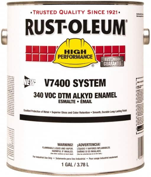 Rust-Oleum - 1 Gal Almond Gloss Finish Alkyd Enamel Paint - 230 to 425 Sq Ft per Gal, Interior/Exterior, Direct to Metal, <340 gL VOC Compliance - Exact Tooling