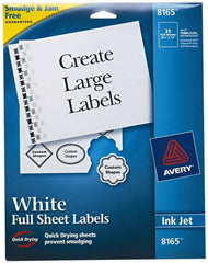 AVERY - 11" Long, White Paper Shipping Label - For Inkjet Printers - Exact Tooling