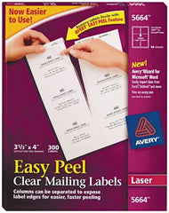 AVERY - 4" Long, Clear Shipping Label - For Laser Printers - Exact Tooling