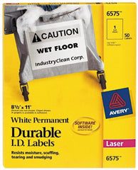 AVERY - 11" Long, White Paper Name Badge Labels - For Laser Printers - Exact Tooling