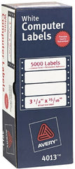 AVERY - 3-1/2" Long, White Paper Dot Matrix Label - For Dot Matrix Printers - Exact Tooling