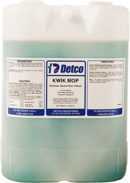 Detco - 5 Gal Container Cleaner - Use on Resilient Flooring - Exact Tooling