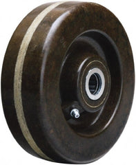 Hamilton - 6 Inch Diameter x 2 Inch Wide, Phenolic Caster Wheel - 1,200 Lb. Capacity, 2-3/16 Inch Hub Length, 3/4 Inch Axle Diameter, Straight Roller Bearing - Exact Tooling