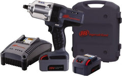 Ingersoll-Rand - 1/2" Drive 20 Volt Pistol Grip Cordless Impact Wrench & Ratchet - 1,900 RPM, 2,300 BPM, 780 Ft/Lb Torque, 2 Lithium-Ion Batteries Included - Exact Tooling