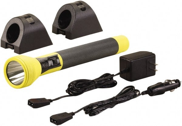 Streamlight - White LED Bulb, 350 Lumens, Industrial/Tactical Flashlight - Yellow Plastic Body, 1 6V NiMH Battery Included - Exact Tooling