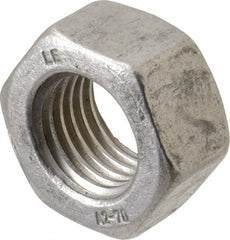 Value Collection - M30x3.50 Metric Coarse Stainless Steel Right Hand Hex Nut - 46mm Across Flats, 24mm High, Uncoated - Exact Tooling