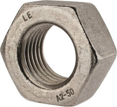 Value Collection - M36x4.00 Metric Coarse Stainless Steel Right Hand Hex Nut - 55mm Across Flats, 29mm High, Uncoated - Exact Tooling