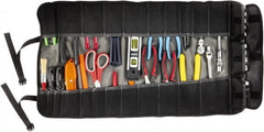 Ergodyne - 25 Pocket Gray Ballistic Polyester Tool Roll - 14-3/4" Wide x 27" Deep x 1" High - Exact Tooling