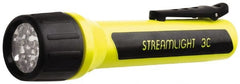 Streamlight - White LED Bulb, 85 Lumens, Industrial/Tactical Flashlight - Black, Yellow Plastic Body, 3 C Alkaline Batteries Not Included - Exact Tooling