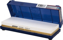Norton - 8" Long x 3" Wide x 1" Thick, Sharpening Stone - Rectangle, 4000/8000 Grit, Ultra Fine Grade - Exact Tooling