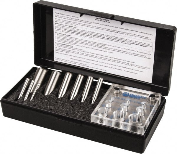 Value Collection - 1/8 to 3/4 Inch Diameter Shim Punch and Die Set - 1/8, 3/16, 1/4, 5/16, 3/8, 7/16, 1/2, 5/8 and 3/4 Inch Diameter, 9 Piece - Exact Tooling