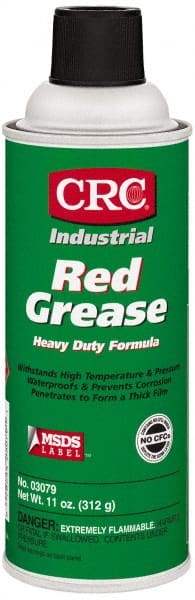 CRC - 16 oz Aerosol Aluminum High Temperature Grease - Red, High Temperature, 500°F Max Temp, NLGIG 2, - Exact Tooling