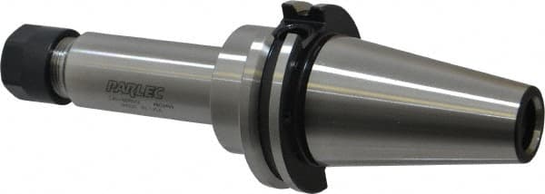 Parlec - 0.5mm to 10mm Capacity, 5.12" Projection, CAT40 Taper Shank, ER16 Collet Chuck - 7.81" OAL - Exact Tooling