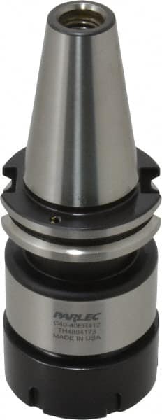 Parlec - 3mm to 30mm Capacity, 4.12" Projection, CAT40 Taper Shank, ER40 Collet Chuck - 6.81" OAL - Exact Tooling
