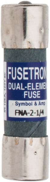Cooper Bussmann - 250 VAC, 2.25 Amp, Time Delay Pin Indicator Fuse - Fuse Holder Mount, 1-1/2" OAL, 10 at 125 V kA Rating, 13/32" Diam - Exact Tooling
