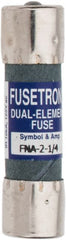 Cooper Bussmann - 250 VAC, 2.25 Amp, Time Delay Pin Indicator Fuse - Fuse Holder Mount, 1-1/2" OAL, 10 at 125 V kA Rating, 13/32" Diam - Exact Tooling