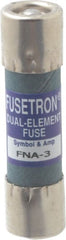 Cooper Bussmann - 250 VAC, 3 Amp, Time Delay Pin Indicator Fuse - Fuse Holder Mount, 1-1/2" OAL, 10 at 125 V kA Rating, 13/32" Diam - Exact Tooling