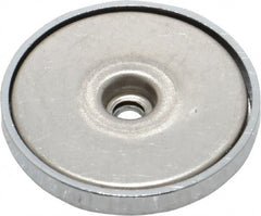 Mag-Mate - 1.24" Diam, 3/16" Cup Height, 3/16" Overall Height, 35 Lb Average Pull Force, 35 Lb Max Pull Force, Neodymium Rare Earth Cup Magnet - Through Hole Style, 1/8" Cup ID, 1/4" Magnet ID, Galvanized - Exact Tooling