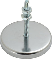 Mag-Mate - 19 Lb Max Pull Force, 5/16" Overall Height, 2-1/32" Diam, Ceramic Cup Magnet - Bolt & Nut Style, Chrome Plated - Exact Tooling